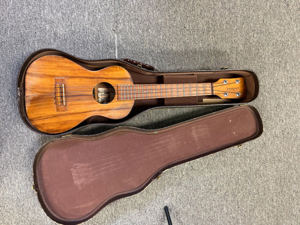 Kamaka HF-3 Solid Koa Electric Tenor Ukulele w/Case - Pre Loved - Made in Hawaii