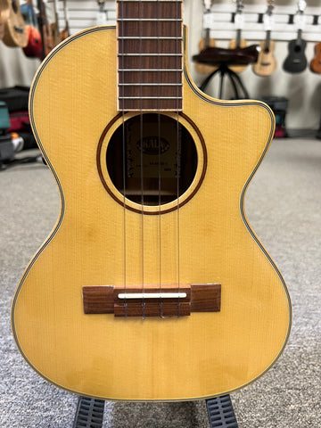 KALA KA-SKTGE-C Solid Spruce/Koa Electric Tenor Ukulele w/Cutaway