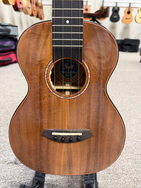 Flight Phantom Solid Acacia Electric Tenor Ukulele w/Case - Royal Series