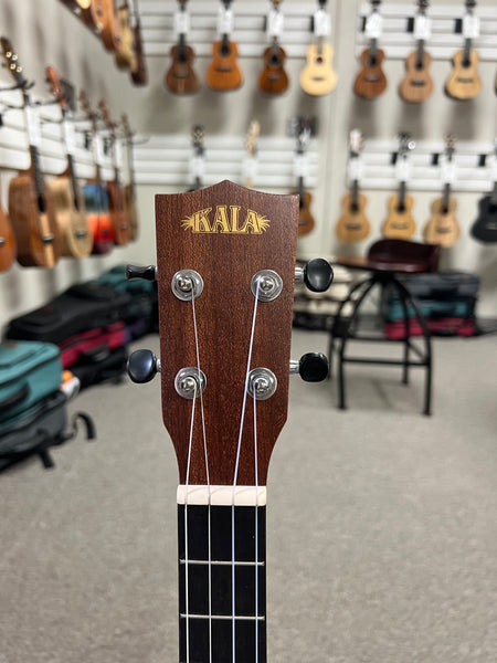 KALA  KA-SSTU-B Travel Baritone Ukulele w/Case - Solid Spruce/Mahogany - Thin Body Uke