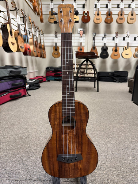 Islander by Kanile'a SC-4 Flamed Acacia Concert Long Neck Ukulele - Super Concert