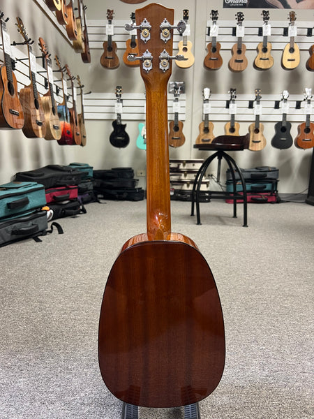 OHANA PKT-70G Pineapple Tenor Ukulele - Solid Spruce/Solid Mahogany