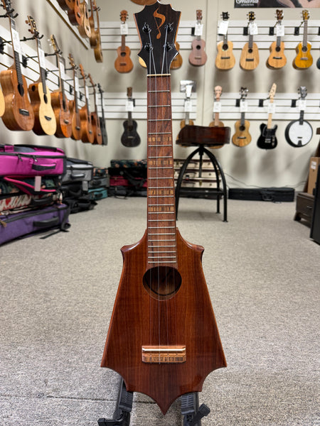 KoAloha Pops Made Custom Solid Koa Sceptre Tenor Ukulele w/Case #1 - Made in Hawaii