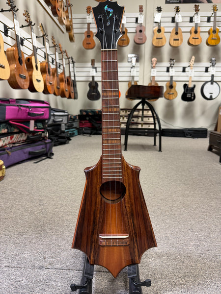 KoAloha Pops Made Custom Solid Koa Sceptre Tenor Ukulele w/Case #2 - Made in Hawaii