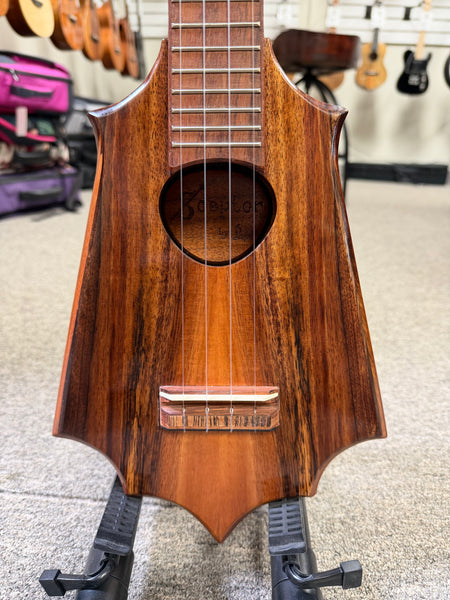 KoAloha Pops Made Custom Solid Koa Sceptre Tenor Ukulele w/Case #2 - Made in Hawaii