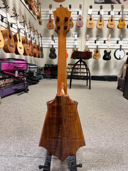 KoAloha Pops Made Custom Solid Koa Sceptre Tenor Ukulele w/Case #2 - Made in Hawaii