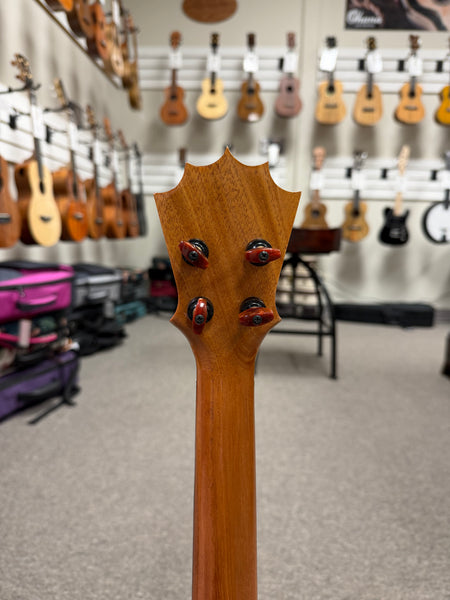 KoAloha Pops Made Custom Solid Koa Sceptre Tenor Ukulele w/Case #2 - Made in Hawaii