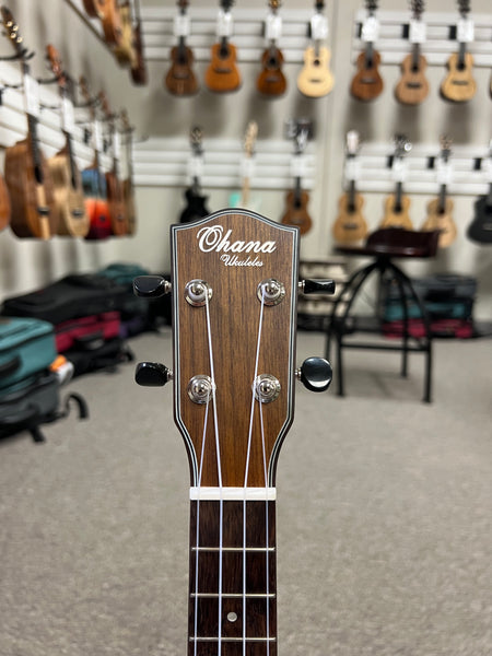 Ohana CK-35CE Mahogany Electric Concert Ukulele w/Cutaway - Solid Mahogany