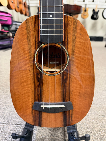 Makaio MSMTP-10 Spalted Mango Pineapple Concert Long Neck Ukulele w/Case