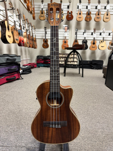 KALA KA-SA-TE-C Solid Acacia Electric Tenor Ukulele w/Cutaway