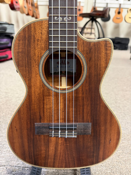 KALA KA-SA-TE-C Solid Acacia Electric Tenor Ukulele w/Cutaway