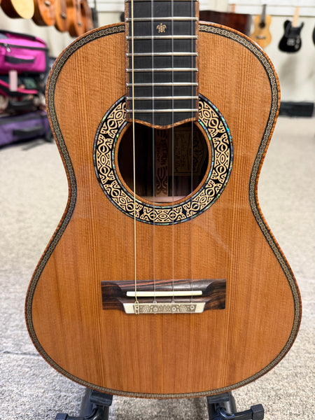 Petros Custom Solid Cedar/Ebony Tenor Ukulele w/Case #201