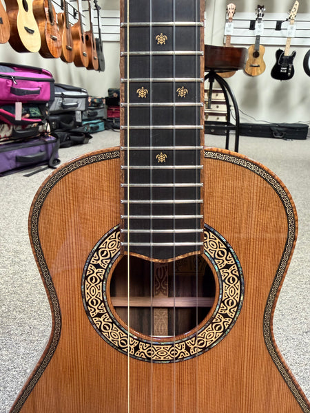 Petros Custom Solid Cedar/Ebony Tenor Ukulele w/Case #201