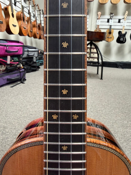 Petros Custom Solid Cedar/Ebony Tenor Ukulele w/Case #201