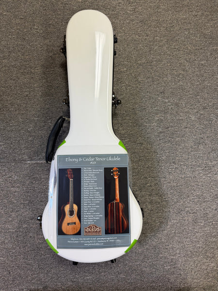 Petros Custom Solid Cedar/Ebony Tenor Ukulele w/Case #201