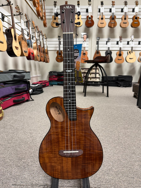 KALA Night Owl Acacia Revelator Electric Tenor Ukulele w/Case - B Stock #1