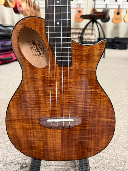 KALA Night Owl Acacia Revelator Electric Tenor Ukulele w/Case - B Stock #1