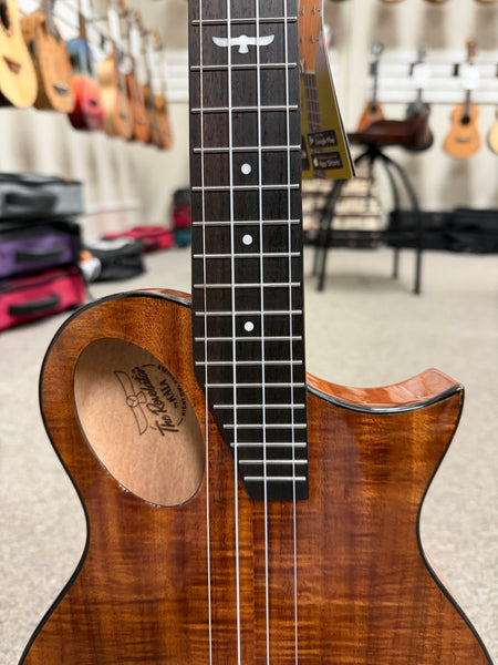 KALA Night Owl Acacia Revelator Electric Tenor Ukulele w/Case - B Stock #1