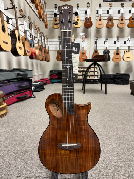 KALA Night Owl Acacia Revelator Electric Tenor Ukulele w/Case - B Stock #2