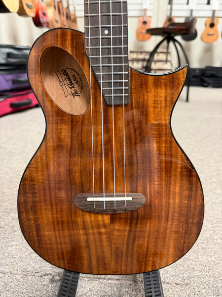 KALA Night Owl Acacia Revelator Electric Tenor Ukulele w/Case - B Stock #2