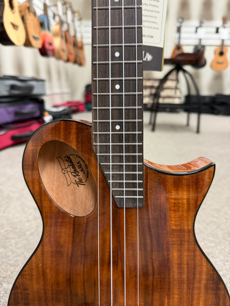 KALA Night Owl Acacia Revelator Electric Tenor Ukulele w/Case - B Stock #2