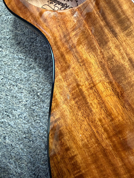 KALA Night Owl Acacia Revelator Electric Tenor Ukulele w/Case - B Stock #2