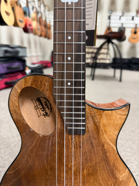 KALA Night Owl Mango Revelator Electric Tenor Ukulele w/Case - B Stock #1