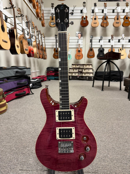 Flight Vanguard Solid Body Electric Ukulele w/Case - Transparent Purple TPP