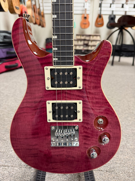 Flight Vanguard Solid Body Electric Ukulele w/Case - Transparent Purple TPP