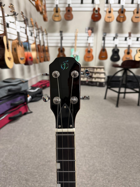 Flight Vanguard Solid Body Electric Ukulele w/Case - Transparent Purple TPP