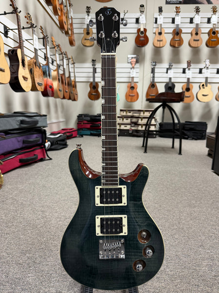 Flight Vanguard Solid Body Electric Ukulele w/Case - Transparent Black TBK