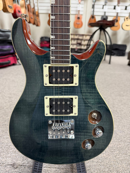 Flight Vanguard Solid Body Electric Ukulele w/Case - Transparent Black TBK