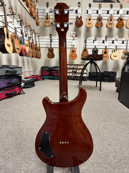 Flight Vanguard Solid Body Electric Ukulele w/Case - Transparent Black TBK