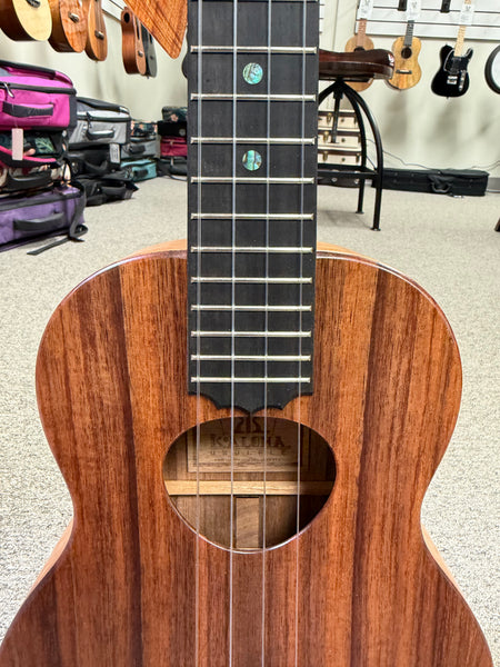 KoAloha KTM-10 Solid Koa Pikake Tenor Ukulele w/Case #4 - Made In Hawaii - Satin Finish
