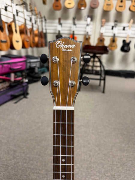 Ohana CK-35L Solid Mahogany Concert Long Neck Ukulele - Satin Finish