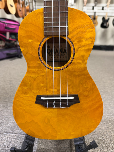 OHANA CK-15W Willow Wood Concert Ukulele - Satin Finish