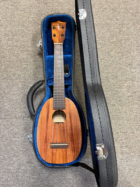 Kamaka HP-1L Solid Koa Soprano Long Neck Pineapple Ukulele w/Case - Pre Loved - Made in Hawaii