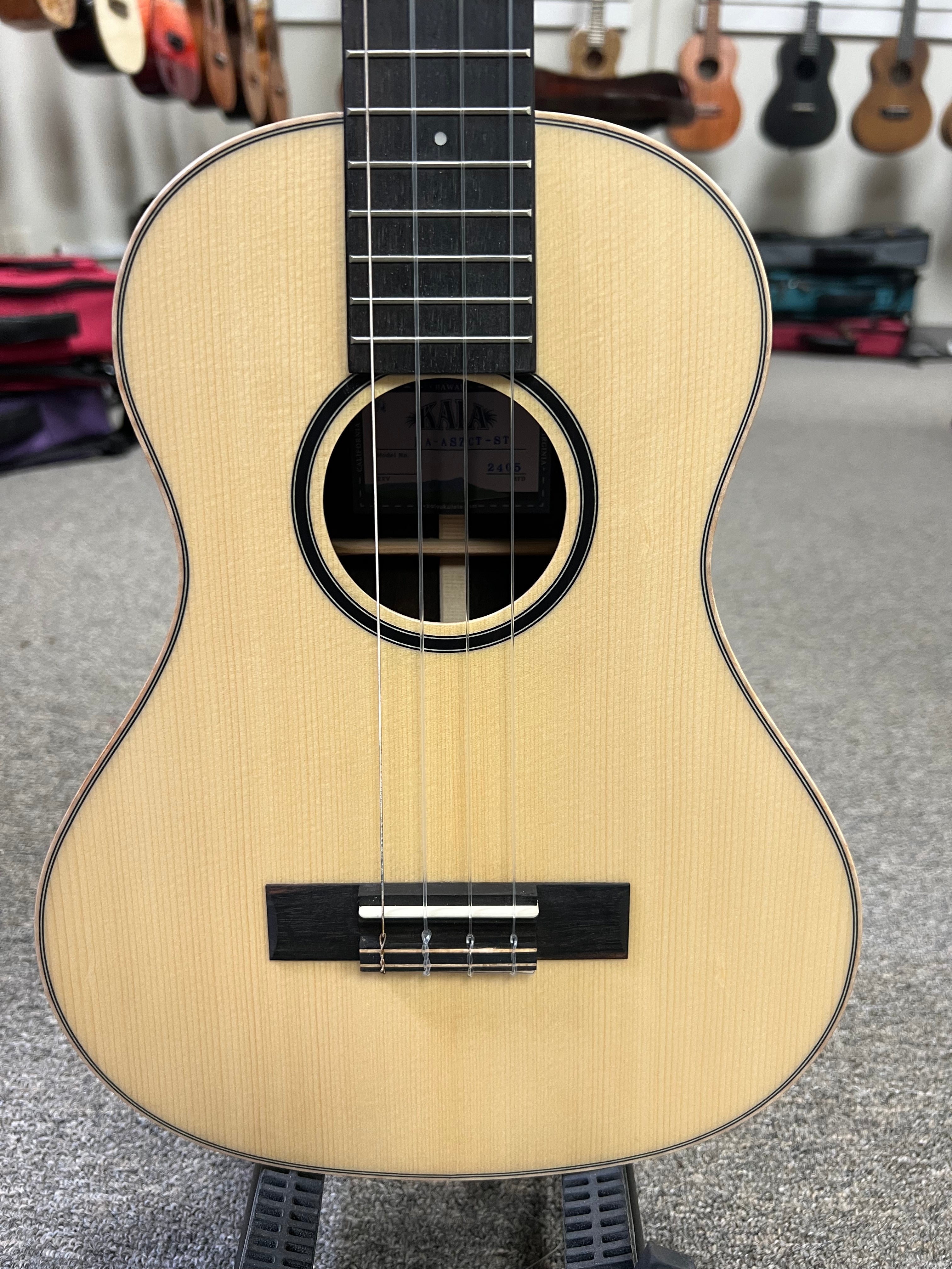 KALA KA-ASZCT-ST Solid Spruce/Ziricote Tenor XL Ukulele