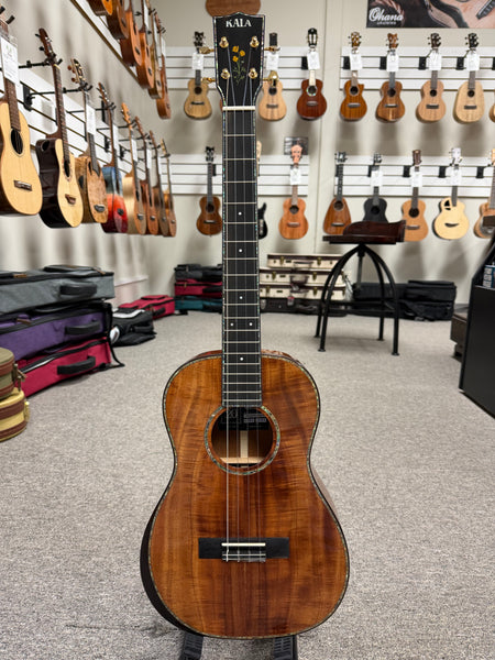 KALA KA-20th KOA-B Solid Koa/Mahogany Baritone Ukulele w/Case - B-Stock - 20th Anniversary Limited Edition