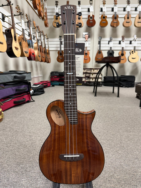 KALA Night Owl Acacia Revelator Electric Tenor Ukulele w/Case - B Stock #3
