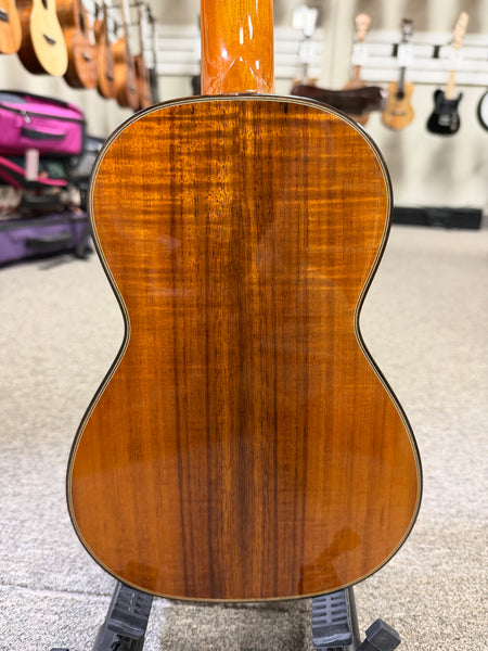 OHANA CK-570G Solid Koa Concert Ukulele w/Case - Abalone Bird Inlays