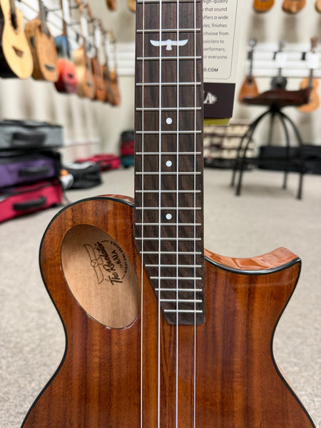 KALA Night Owl Acacia Revelator Electric Tenor Ukulele w/Case - B Stock #3
