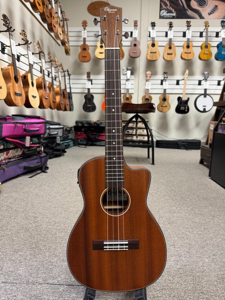 Ohana BK-35CE Solid Mahogany Electric Baritone Ukulele - Cutaway/Electric