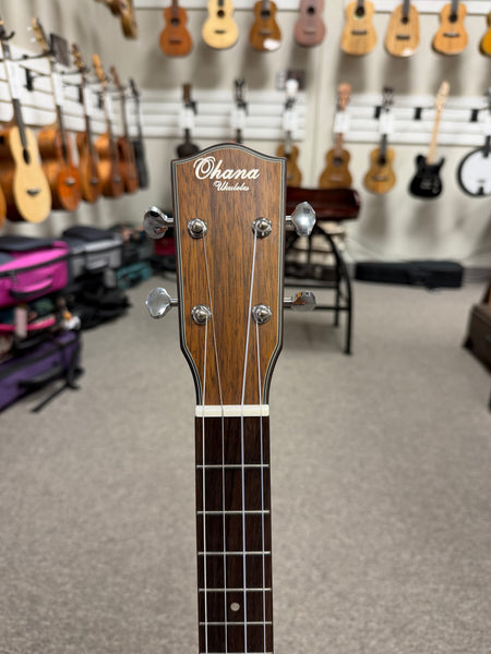Ohana BK-35CE Solid Mahogany Electric Baritone Ukulele - Cutaway/Electric