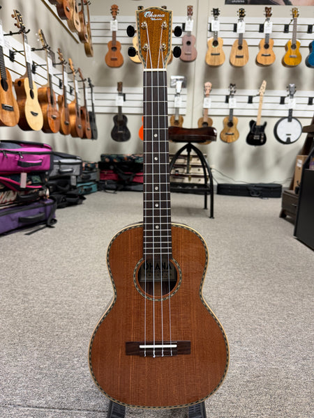 Ohana TK-42 Solid Sinker Redwood/Rosewood Tenor Ukulele - Limited Edition