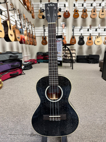 KALA KA-SDH-T Solid Salt and Pepper Doghair Mahogany Tenor Ukulele w/Case