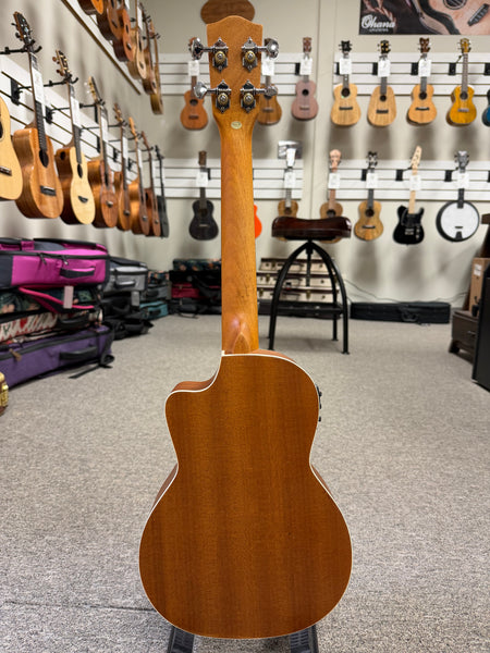 OHANA TK-20CE Mahogany Electric Tenor Ukulele - Solid Mahogany Top Cutaway Electric