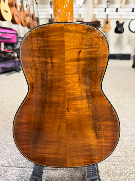 OHANA TK-570G Solid Koa Tenor Ukulele w/Case - Abalone Bird Inlays