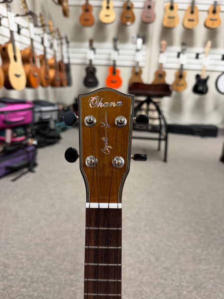 Ohana CK-35CGE-CL Cynthia Lin Solid Mahogany Electric Concert Ukulele w/Case