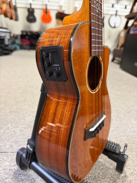 Ohana CK-35CGE-CL Cynthia Lin Solid Mahogany Electric Concert Ukulele w/Case